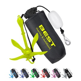 Best Marine and Outdoors Kayak Anchor, 3.5 Pound Anchor System Kit for Kayaks, Canoes, SUP Paddle Boards & Jet Skis, Fishing, Boating & Kayaking Accessories