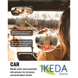 Ikeda scents Car Air Fresheners for Men | Car Fresheners with Odour Eliminator Technology | Long Fragrant Car Accessories for Men | Strong Car Scents Perfume Diffusers | Ikeda Air Freshener Car (Coconut)