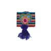 Mexican Woven Belt with Striped Pattern, Heart Tassel Design, Multicolor