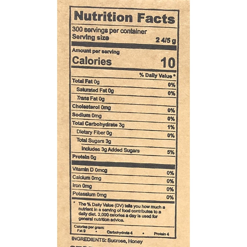 Bee My Honey Pure Granulated Honey Packets Individual Honey Crystal