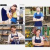 MOLENKY Apron, 2 Pieces Adjustable Apron with 2 Pockets, Adjustable