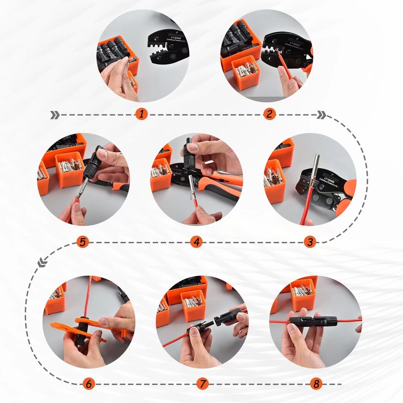 SWANAMB Solar Panel Connector Crimping Tool Kit with 1 Crimper,