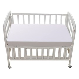 Fitted Sheet, 90 x 55 cm, Flat Sheet, Waterproof Mattress Protector, 90 x 55 cm, White, Toddler, 50 x 90 cm, Mattress Cover, Breathable, Soft, Washable for Baby Bed