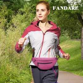 FANDARE Unisex Sling Bags Chest Shoulder Backpack Women Waist Bag Men Crossbody Bags Cover Pack Rucksack for Travel Hiking Bicycle Sport Gym Daypacks with Earphone Hole Small Daypacks Rose Red