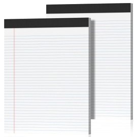 2 Pack Legal Pads 8.5 x 11 College Ruled Note Pads 8.5 x 11 Notepads 8.5 x 11 Micro Perforated Writing Pads 8.5 x 11 Pads of Paper Lined White Paper, 50 Sheets per Notepad for Home, Office, School