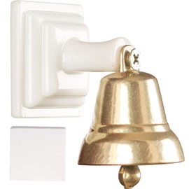 Highawk Doorbell Chime, Door Bell, Copper Bell, Antique Brass, Home Decoration, Entryway, Door, Interior, Store, Frosted Type, Easy to Install (S, Double Sided Tape)