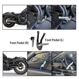 MOJINLI Thickened Rear Passenger Seat and Footpegs Kit for Honda Rebel CMX300 CMX500 Honda Rebel 300 500 seat Accessories Passenger Seat Kit Fit Rebel 300 500 2017-2025