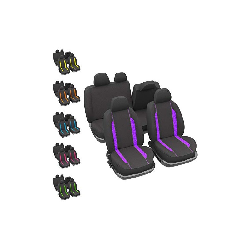 DBS 1012867 Universal Non-Slip Washable Car Seat Covers Purple