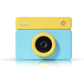VisionKids HappiCAMU T4 Blue Toy Camera, 49 Megapixels, Video, 4 in IPS Touchscreen, Kids Camera, Selfie, Wifi, Japanese Instruction Manual, Present, Blue