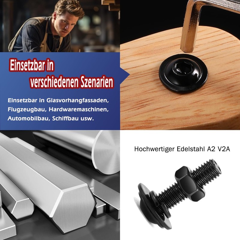 Pack of 10 M5 x 12 Screws, Pan Head Screws