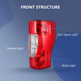 ECCPP Tail Lights for 2020 2021 2022 for Ford for F-250 F-350 F-450 Super Duty Right Tail Light Assembly Chrome Housing Red Lens LC3Z13404C