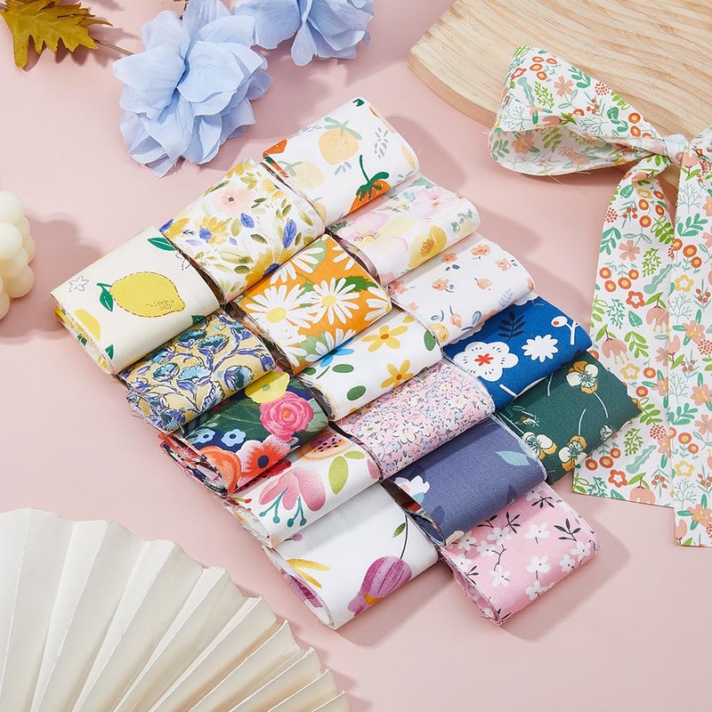 DICOSMETIC Pack of 40 Jelly Roll Fabric Cotton Fabric Quilting