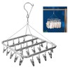 Multifunction Aluminum Alloy Laundry Drying Rack with 26 Clips for