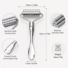 Stainless Steel Facial Roller Massager for Skincare Routine – Pointed Roller Design for Face & Neck Massage and Beauty Care