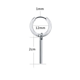 BTS Jimin Hoop Earrings for Men and Women, Binaural, Pack of 2, Stick Type (Piercing)