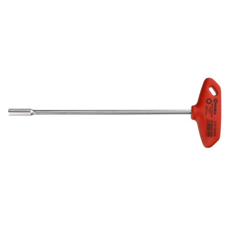 Connex COX583008 Socket Screwdriver with T-Handle, Silver/Black/Red, 8 x 230