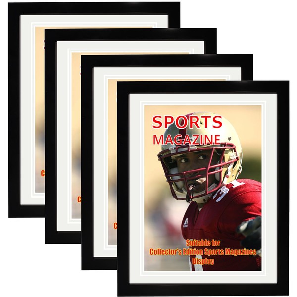 4 Pack Sports Magazine Frame Fits Measuring 8.5 x 11.25