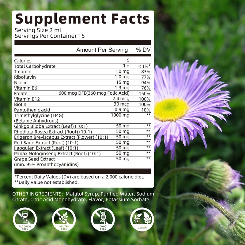 BBEEAAUU (1 Pack) TMG (Trimethylglycine) Supplement Liquid Drops 30ml