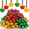 Sumind 100 Pieces Christmas Bell Necklaces Large Bell Necklaces with