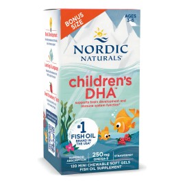 Suplementos Dha Omega 3 Nordic Naturals 250mg 120ct Sabor Fresa
