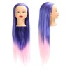 Mannequin Head Blue Pink Gradient Color High Temperature Synthetic Hair