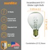Sunlite G11 Globe Incandescent Light Bulbs, 10 Watts, 65 Lumens,