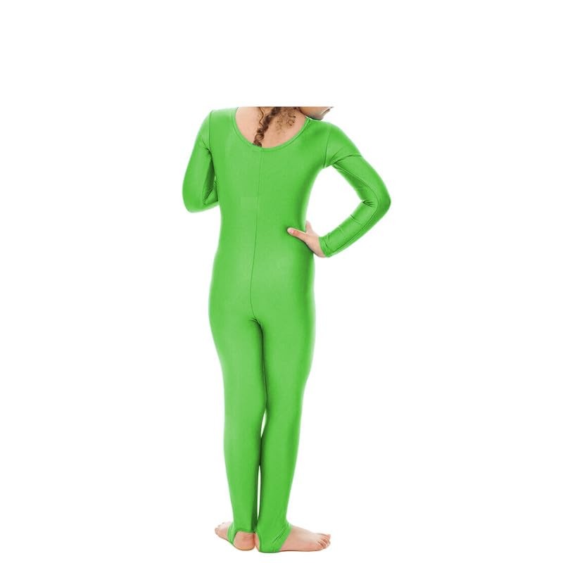 Prime fashions - Girls Shiny Nylon Long Sleeve Stirrup Catsuit