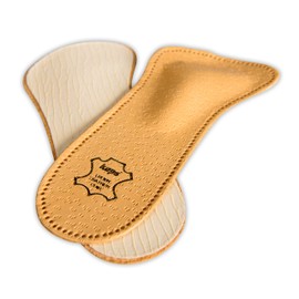 Kaps Orthopädische 3/4 Leder Schuheinlagen für Damen, reduzieren Beschwerden und verhindern Schmerzen im Vorfußbereich, mit Mittelfußwölbungs-Unterstützung (41 EUR / 8 UK/Damen)