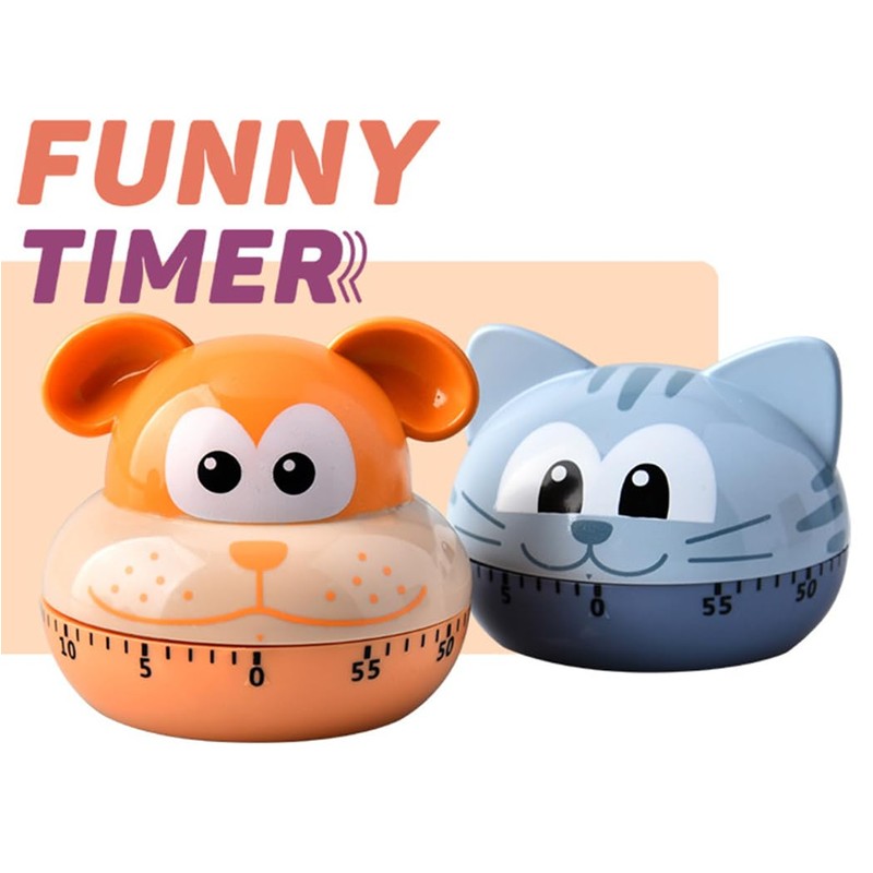 Ranvi Animal Timer Mechanical Cooking Timer, Cartoon Kitchen Timing Tool