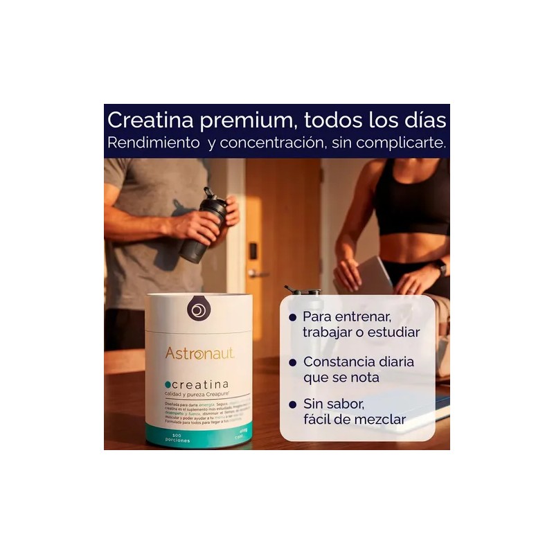 Creatina Monohidratada Astroonaut Pureza Creapure 100 Serv Sin Sabor