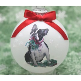 D121 Hand-made Christmas Ornament dog Boston Terrier You said it was my stocking