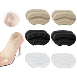 6 Par Almohadillas de Talón Adheribles para Zapatos de Mujer y Hombre,Almohadillas Protectoras Autoadhesivas Antideslizantes para el Talón,Protector Tacon,Plantillas Protectoras Tacones,Evitando que el Talón se Deslice Blister Frotando