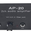 2CH Sound Amp Preamplifier Balanced Input 1/4in 6.5mm Gain Independent