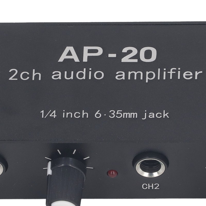 2CH Sound Amp Preamplifier Balanced Input 1/4in 6.5mm Gain Independent