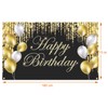 Lahviuu Gold Happy Birthday Banner 180 x 110 cm for
