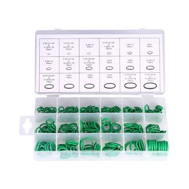Akozon Rubber O Ring, 18 Sizes 270pcs Air Conditioning O-Ring Assortment Set Green Air Conditioning AC Rubber O Ring Tools For Car Truck Replacement
