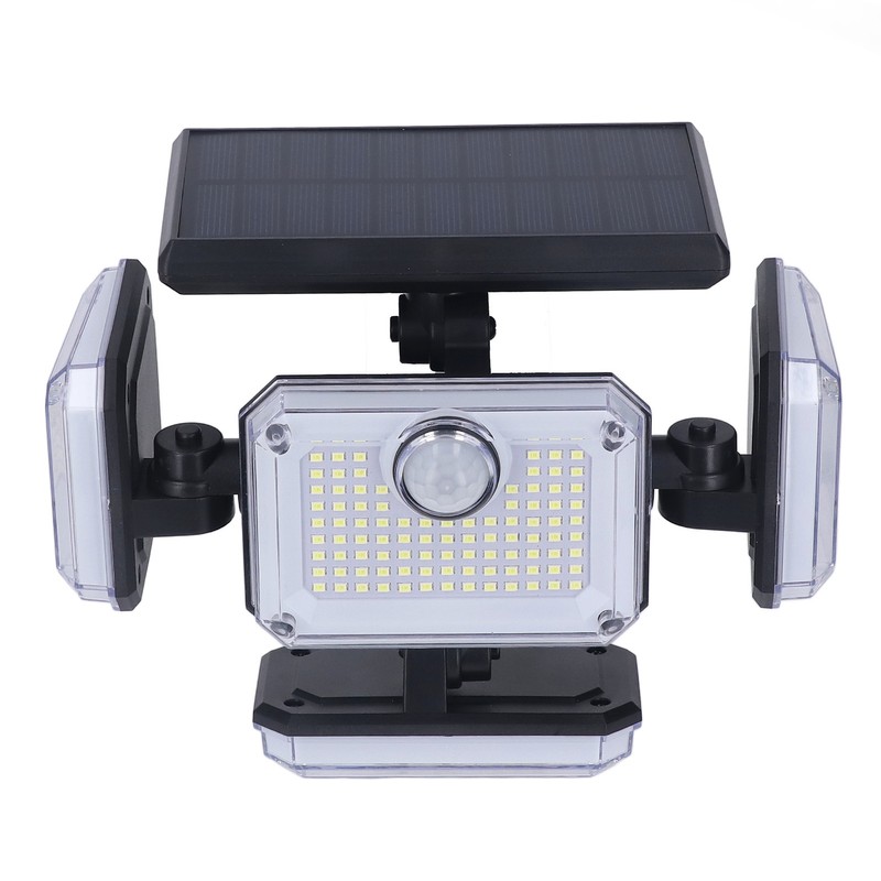 Solar Outdoor Street Light 4 Rotating Head Flexible Foldable IP64