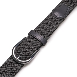 RBOCOTT Elastic Belt Braided Belt Mens Belt Stretch Woven Belt Black Belt Grey Belt for Women(135cm)