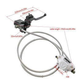 Unbranded Hydraulic Rear Brake Caliper + Disc Rotor Fo GY6 150cc ATV Quad Go Kart Taotao