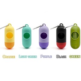 2 Pack Dog Poop Bag Holder with 2 Rolls of Blue Leak-Proof Dog Waste Bags Poop Bag Dispenser with Leash Clip Key Ring Poop Bag Holder with Adjustable Straps and Elastic Rope(Random Color)