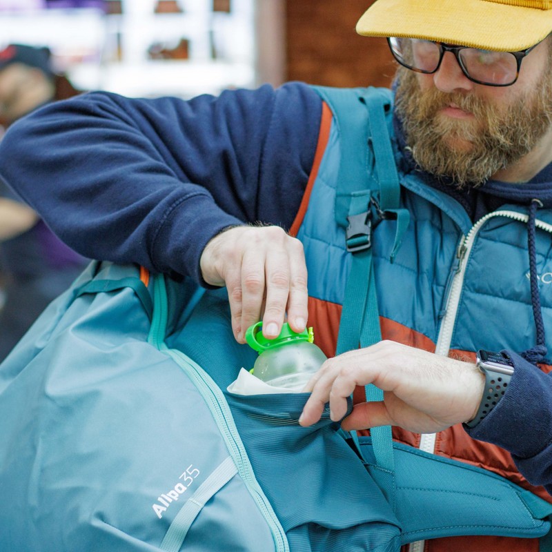 Cnoc Outdoors Vesica Collapsible Water Bottle, Wide Mouth Purple, 42mm
