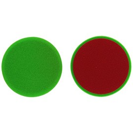 ALCLEAR 5513515G Flat Pads, Car Polishing Sponges, Diameter: 135 x 15 mm, Green, Set of 2, Polishing Pad Polishing Foam for Polishing Machine