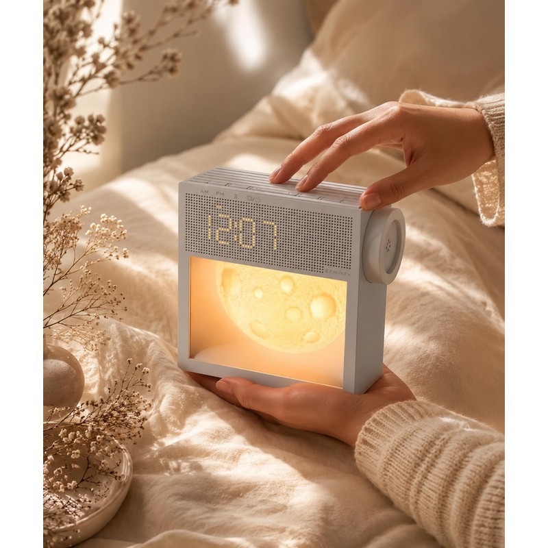 Rechargeable Sunrise Alarm Clock with Sound Machine and Night Light