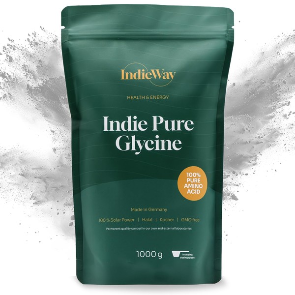 IndieWay IndieWay Glycin 1 kg - Reines Glycin-Pulver ohne Zusatzstoffe