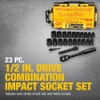 DWMT74739 For DeWALT 1/2-Inch Drive Combination Impact Socket Set -