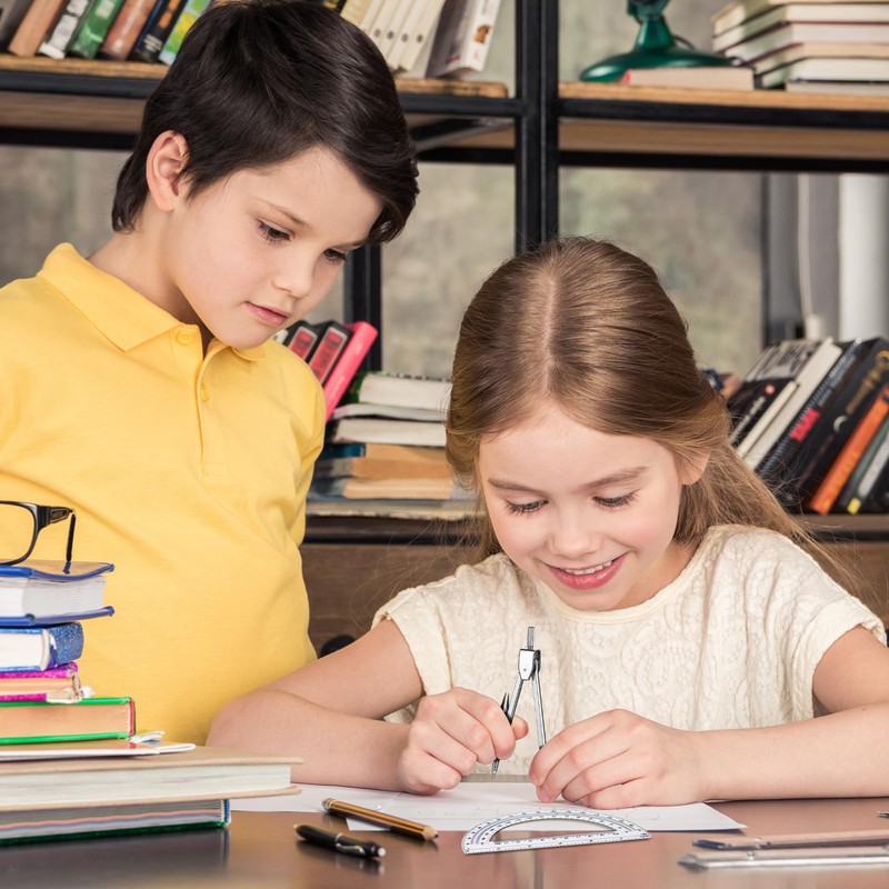 Zonon 12 Set Student Protractor and Compass Set, Student Geometry