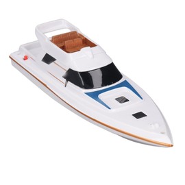 Electronic Yacht Water Toy Realistic Racing Educational Multi Functional Speedboat Toy for Children White