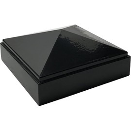 3" x 3" Aluminium Pyramid Post Cap for Metal Posts - Pressure Fit - Black - DHPPC30