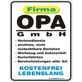 Original RAHMENLOS® Magnet: Firma Opa GmbH: Blech 9x7cm