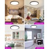 zemty LED Ceiling Light, Dimmable, 24 W, 3200 lm, RGB